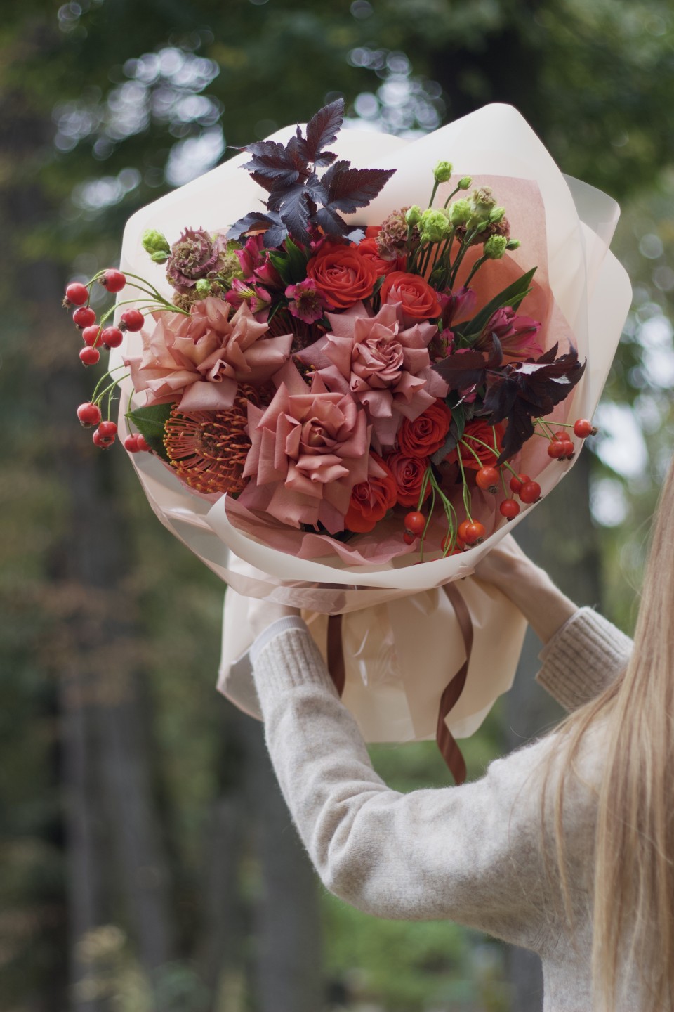 Букет Праздник Осени - подарочное оформление