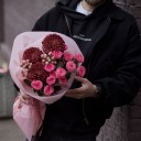 Букет Чувства в Цветах - с добавлением зелени - миниатюра 