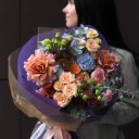 Букет Философия Осени - с добавлением зелени - миниатюра 