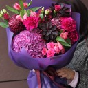 Букет Вечерний Сад - с добавлением зелени - миниатюра 