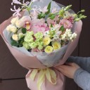 Букет Лунный Свет - с добавлением зелени - миниатюра 