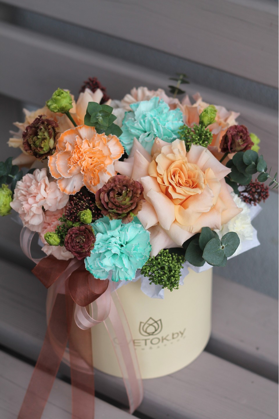 Коробка Осенняя Заря - подарочное оформление