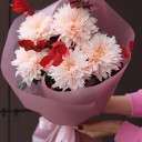 Букет Агат - с добавлением зелени - миниатюра 