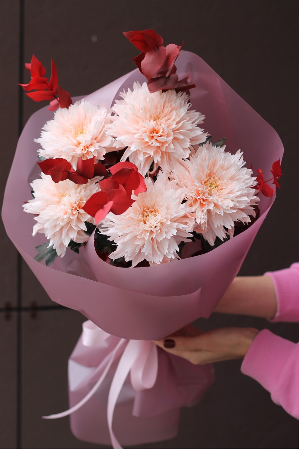 Букет Агат - с добавлением зелени