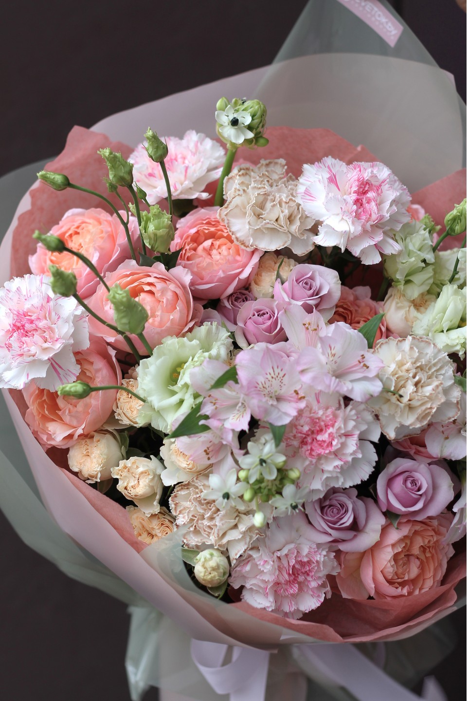 Букет Веселый Художник - с добавлением зелени