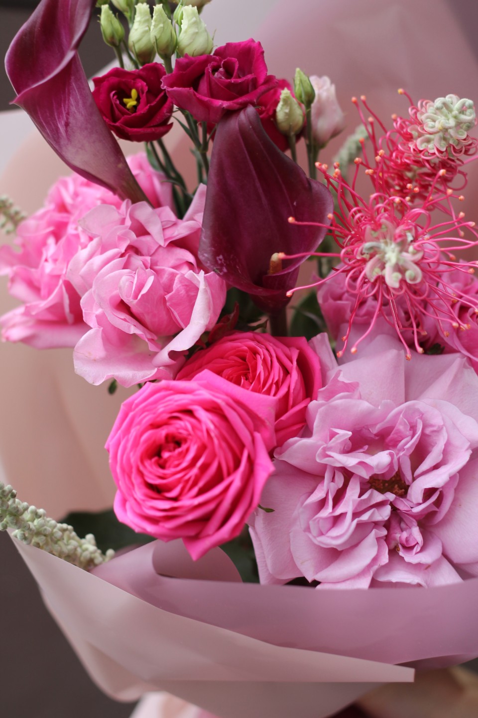 Букет Блюз - с добавлением зелени