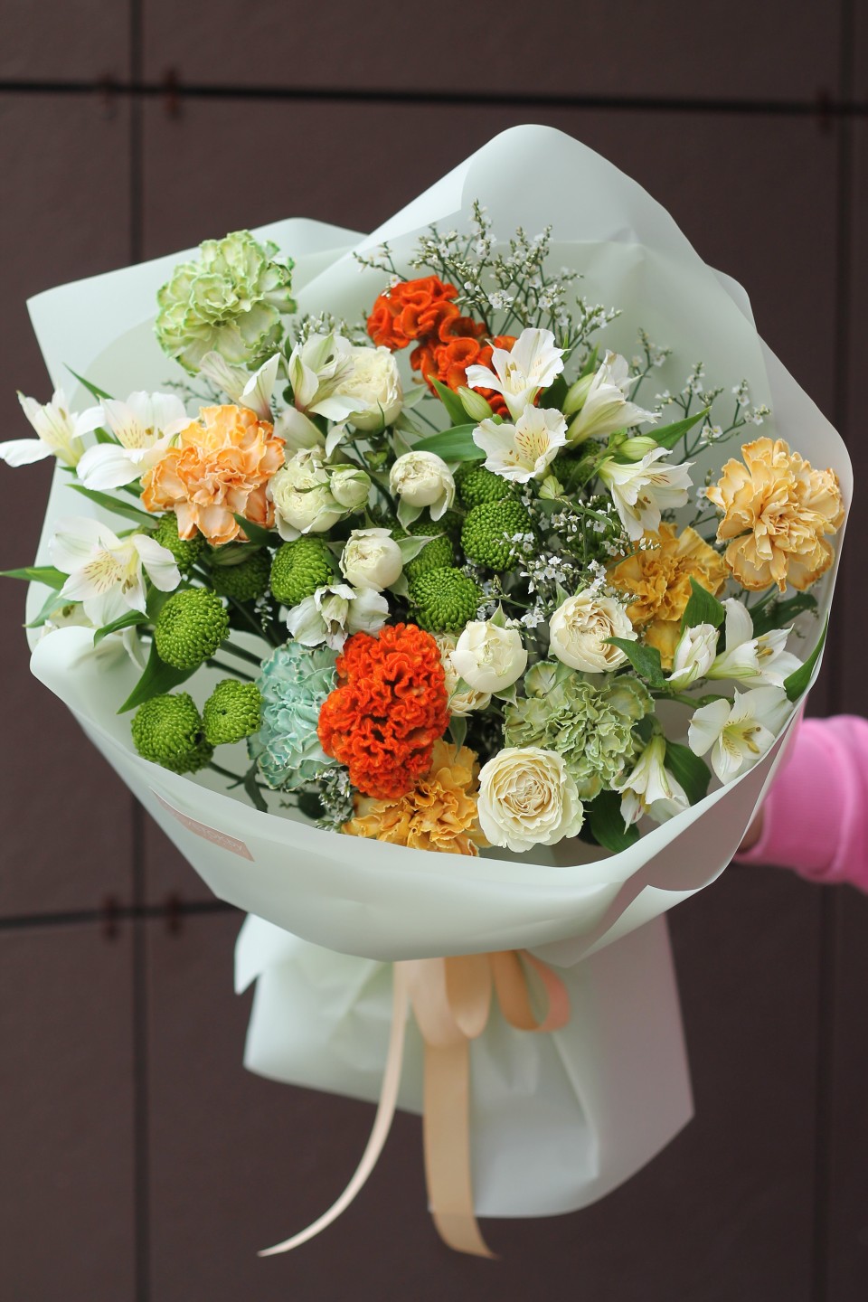 Букет Айрон - с добавлением зелени