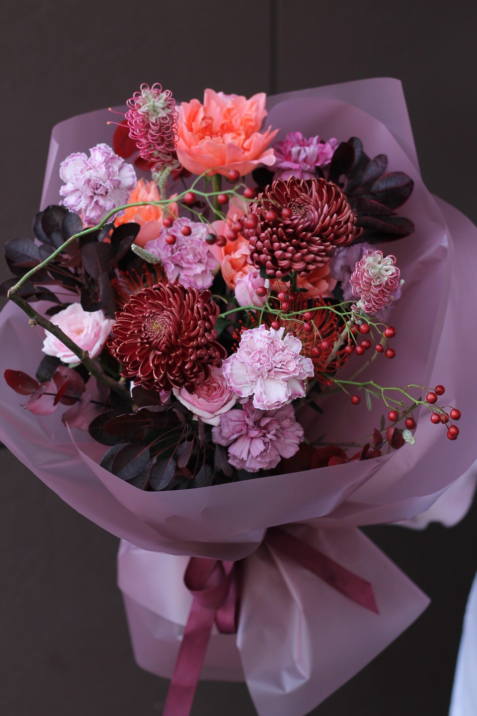 Букет Люциус - с добавлением зелени