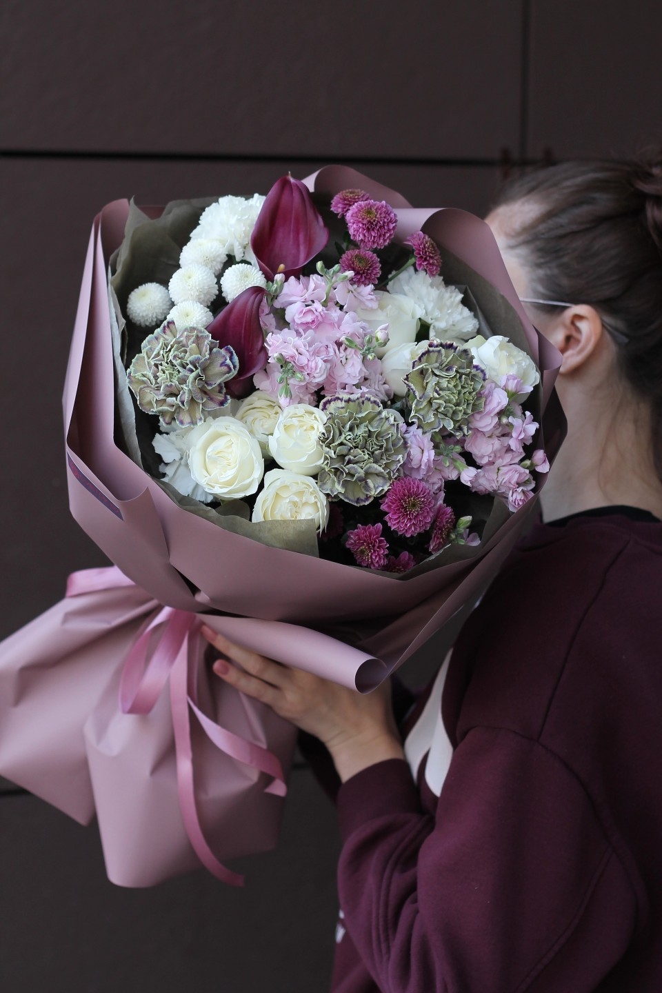 Букет Гермес - с добавлением зелени