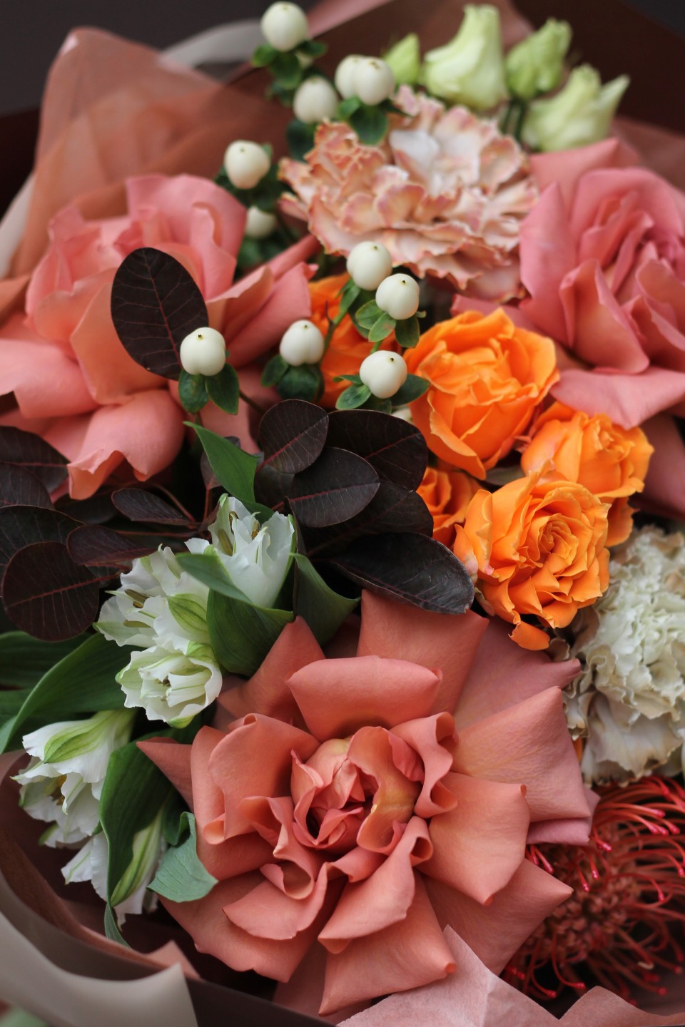 Букет Эклер - с добавлением зелени