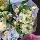 Букет Велюр - с добавлением зелени - миниатюра 