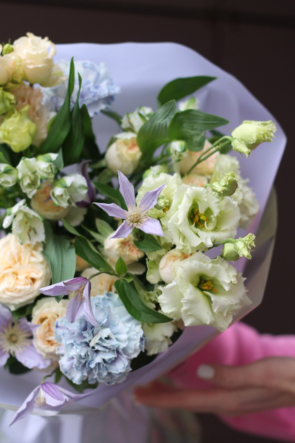 Букет Велюр - с добавлением зелени