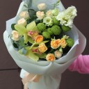 Букет Лаймовый Мусс - подарочное оформление - миниатюра