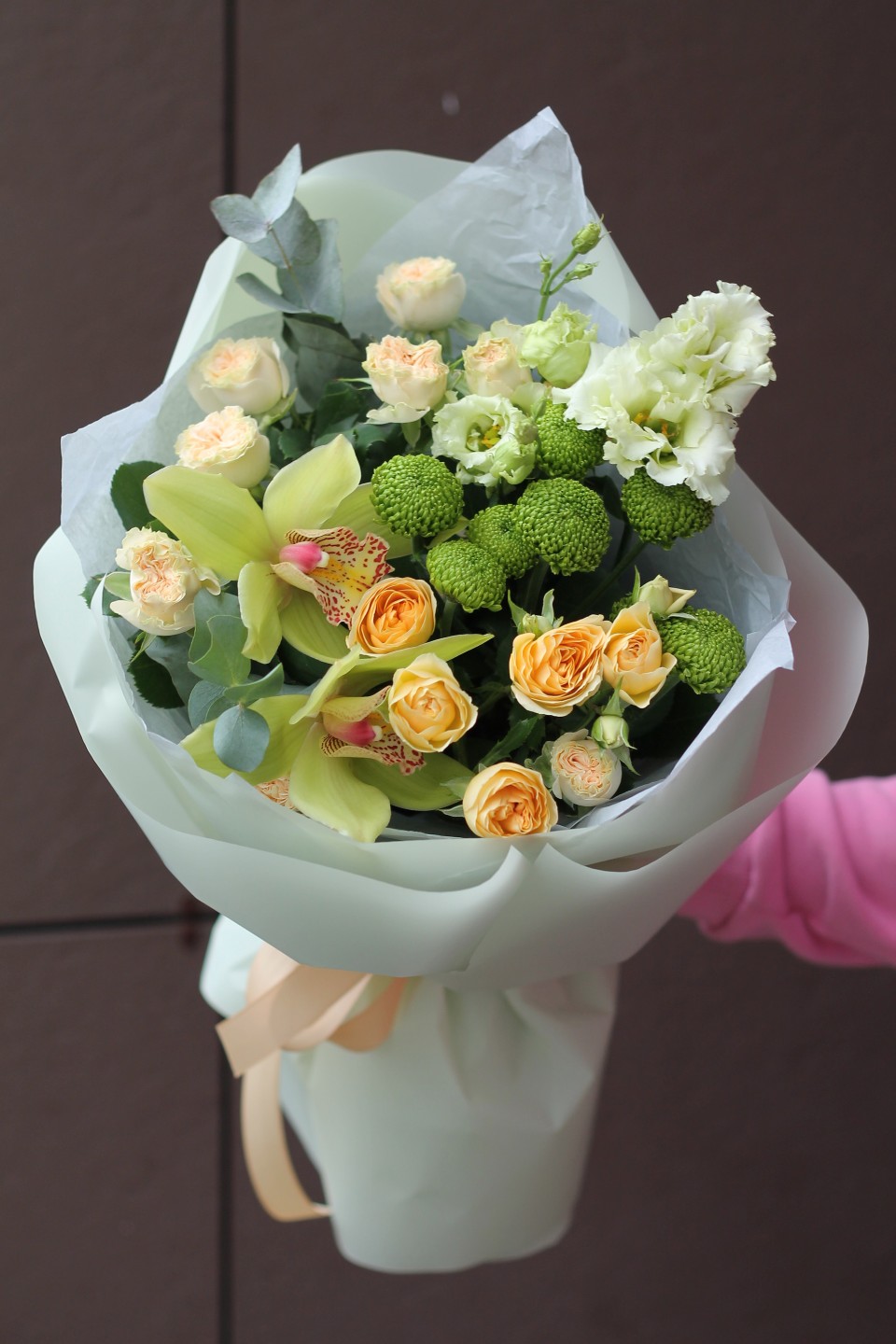 Букет Лаймовый Мусс - подарочное оформление