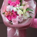 Букет Арлекин - с добавлением зелени - миниатюра 