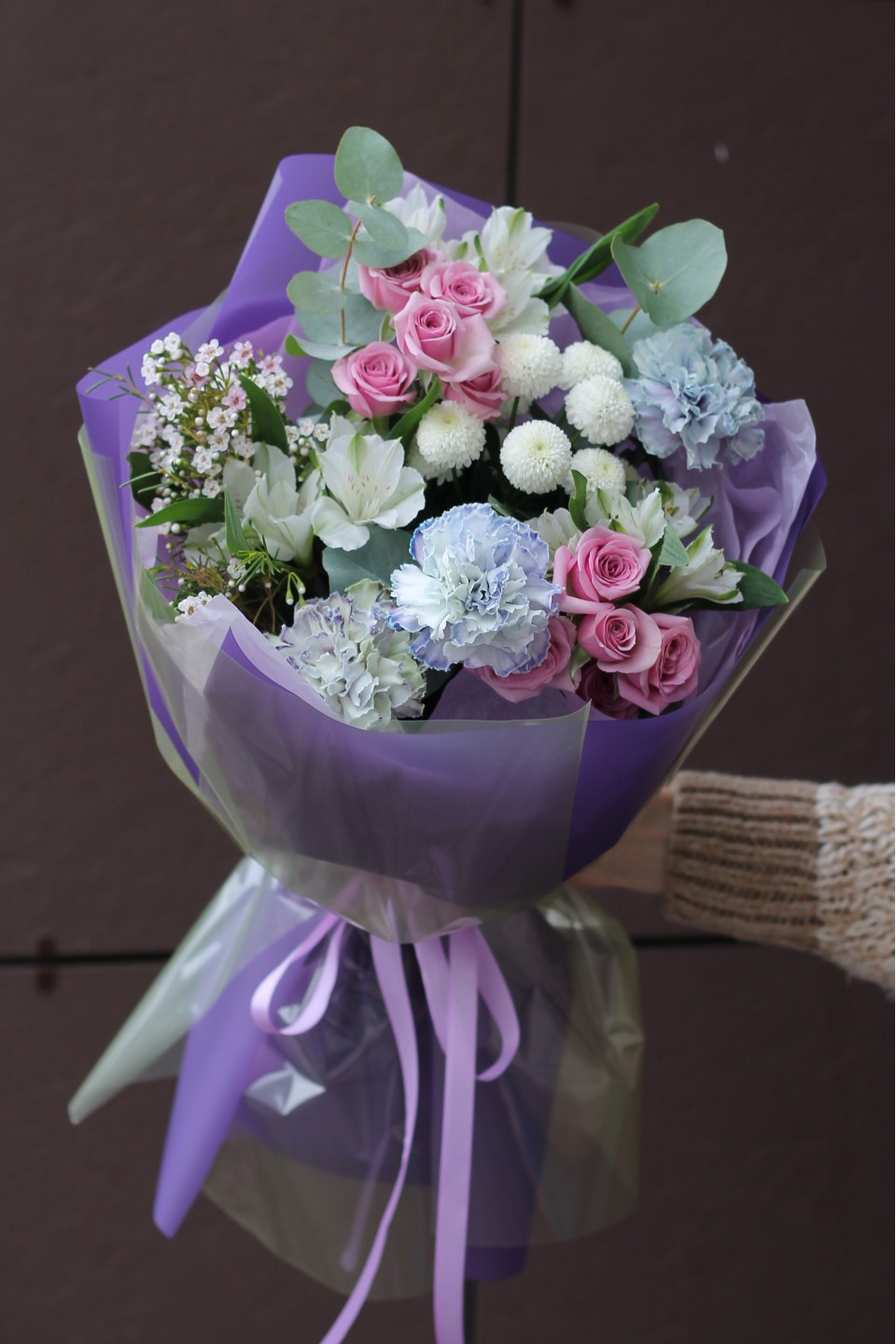 Букет Душистый Сад - с добавлением зелени