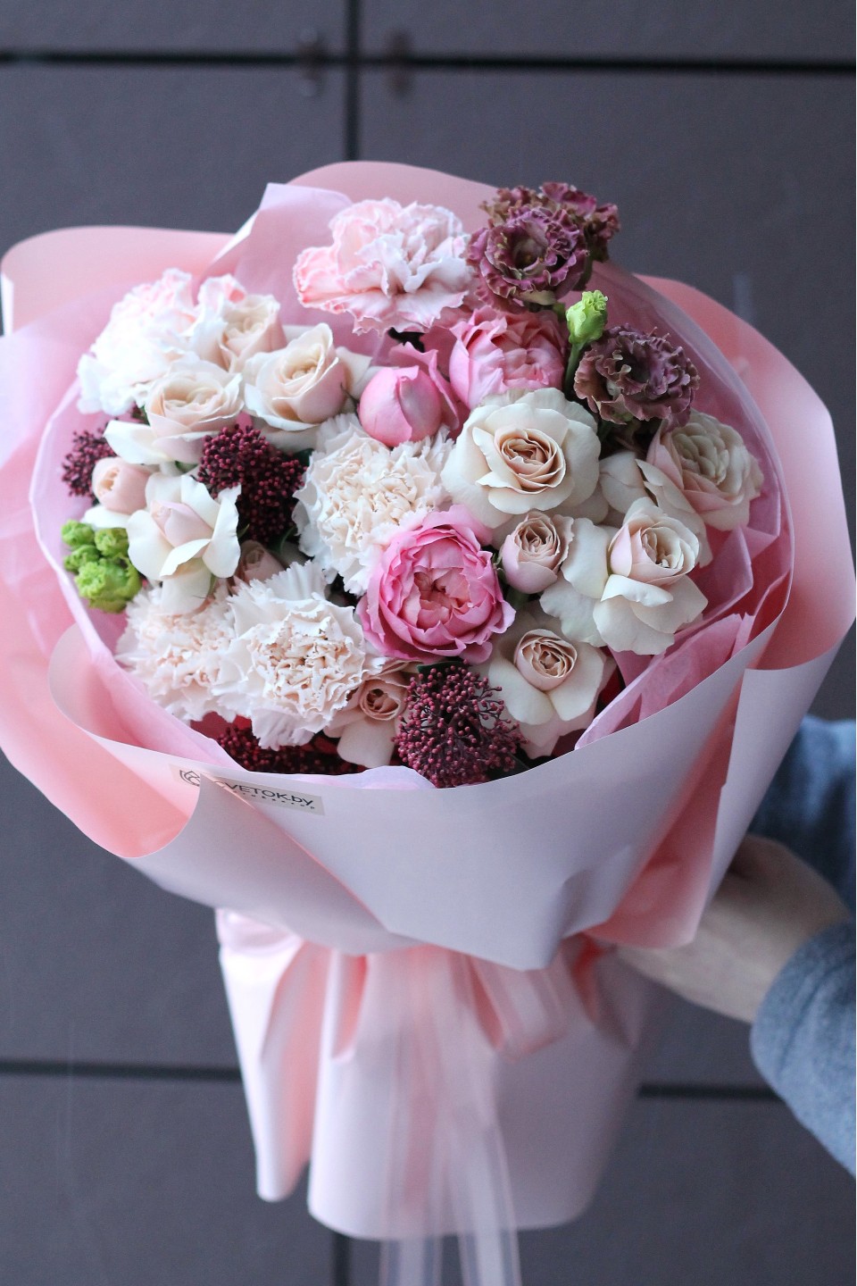 Букет Тэффи - с добавлением зелени