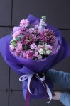 Букет с хризантемой Бальтазар "Сиреневый Сад"