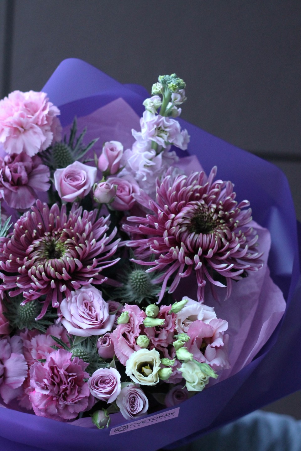 Букет Сиреневый Сад - подарочное оформление