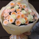 Букет Солнечный Персик - подарочное оформление - миниатюра