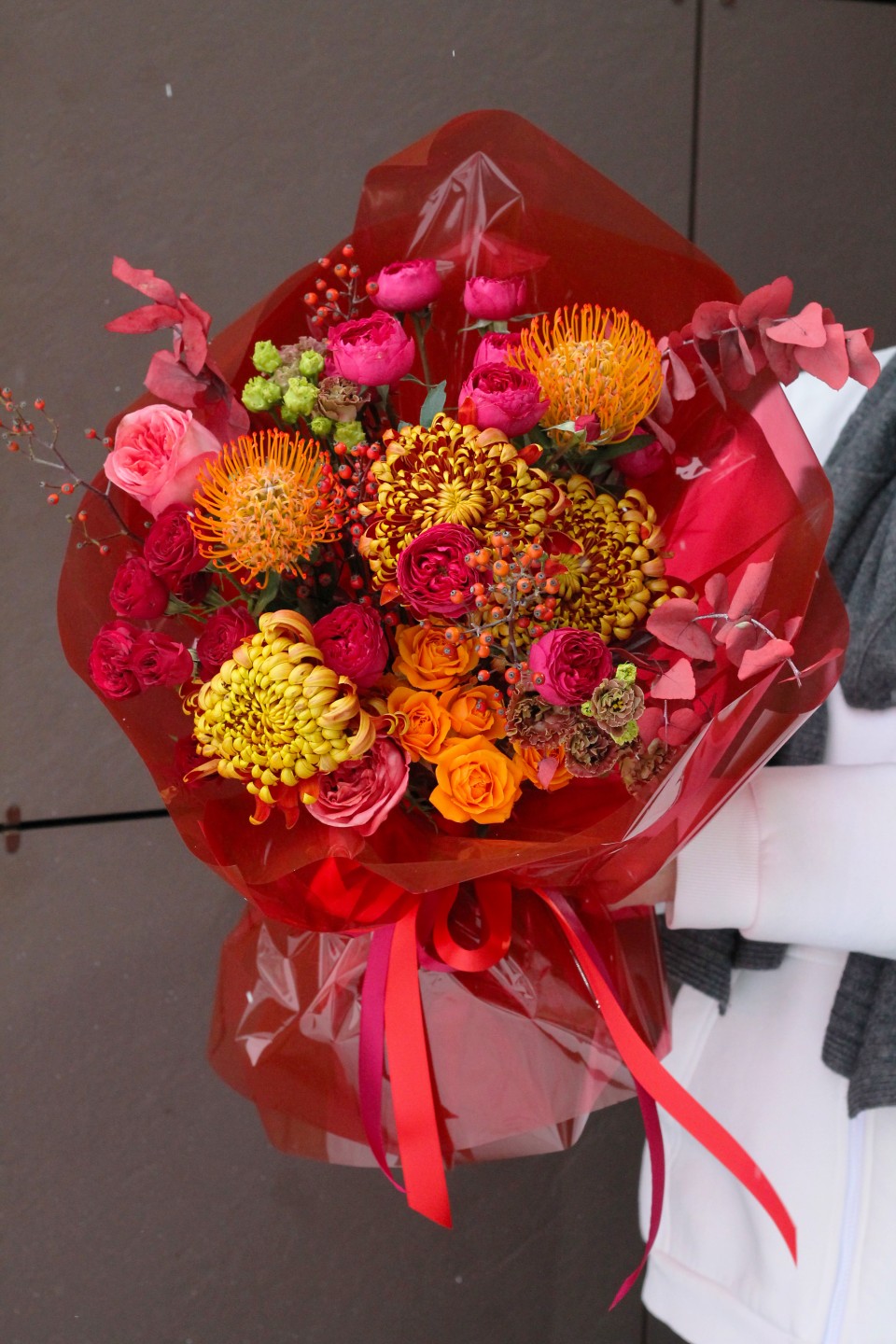 Букет с хризантемой Бакара