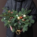 Новогодняя композиция Лошадка - миниатюра