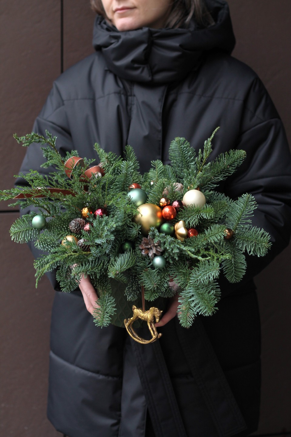 Новогодняя композиция Лошадка