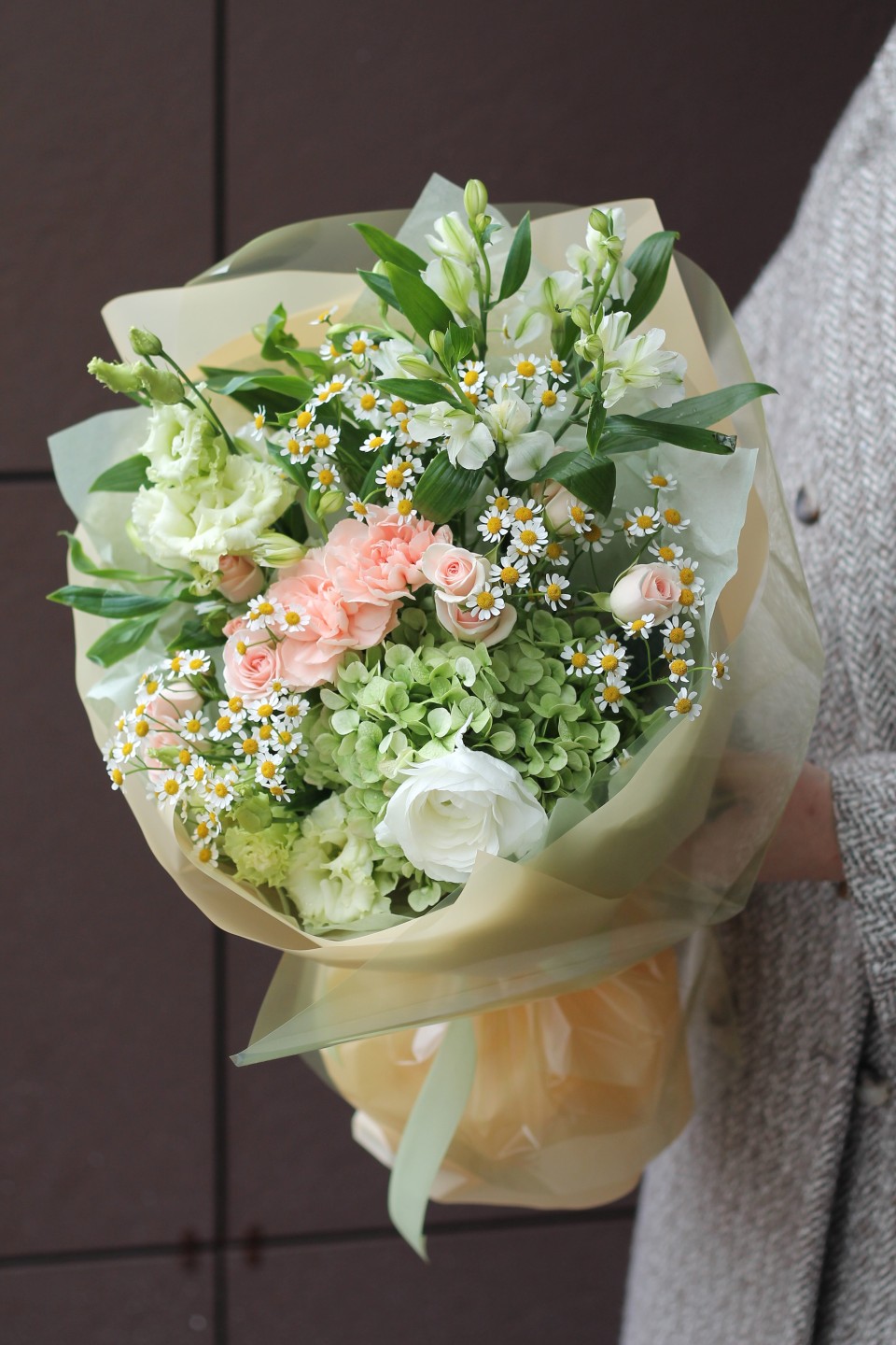 Букет Гармония Природы - с добавлением зелени