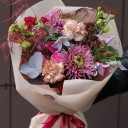Букет Цветочный Сон - с добавлением зелени - миниатюра 