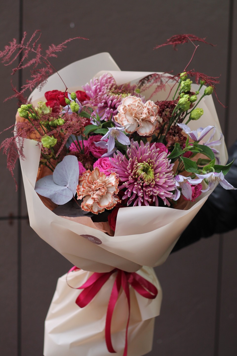 Букет Цветочный Сон - с добавлением зелени