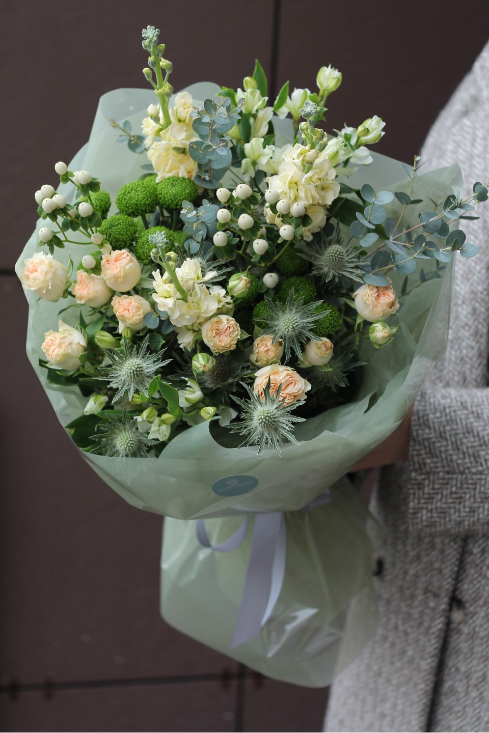 Букет Изумрудный Луг - с добавлением зелени