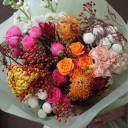 Букет Пряный Закат - подарочное оформление - миниатюра