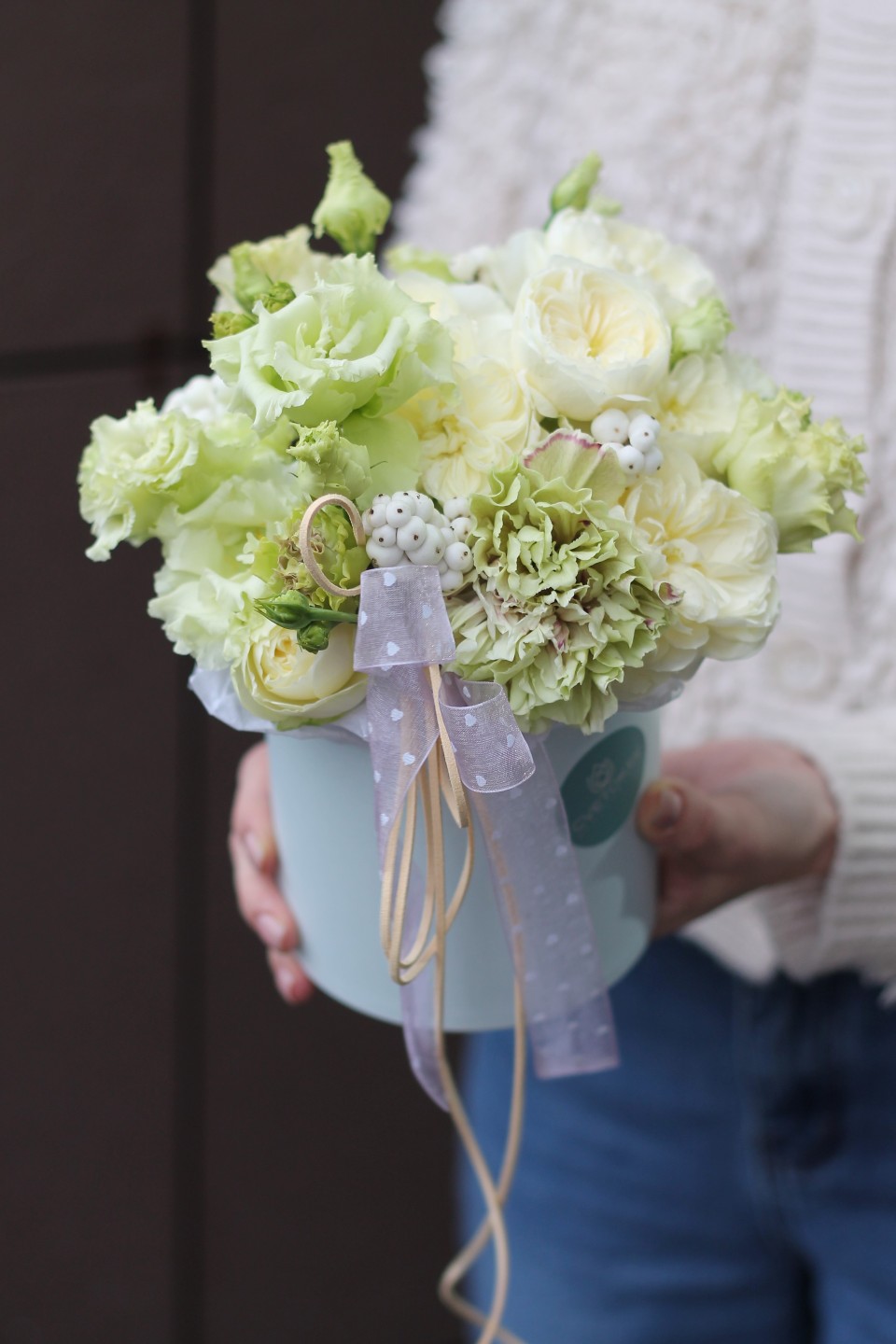 Коробочка Нежное Чувство - с добавлением зелени