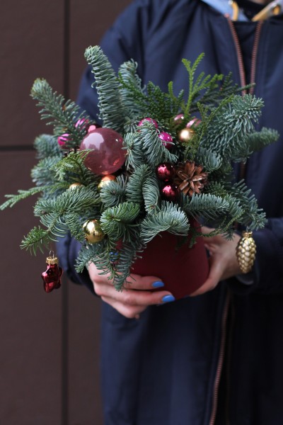 Композиция новогодняя "Зимний Рубин"