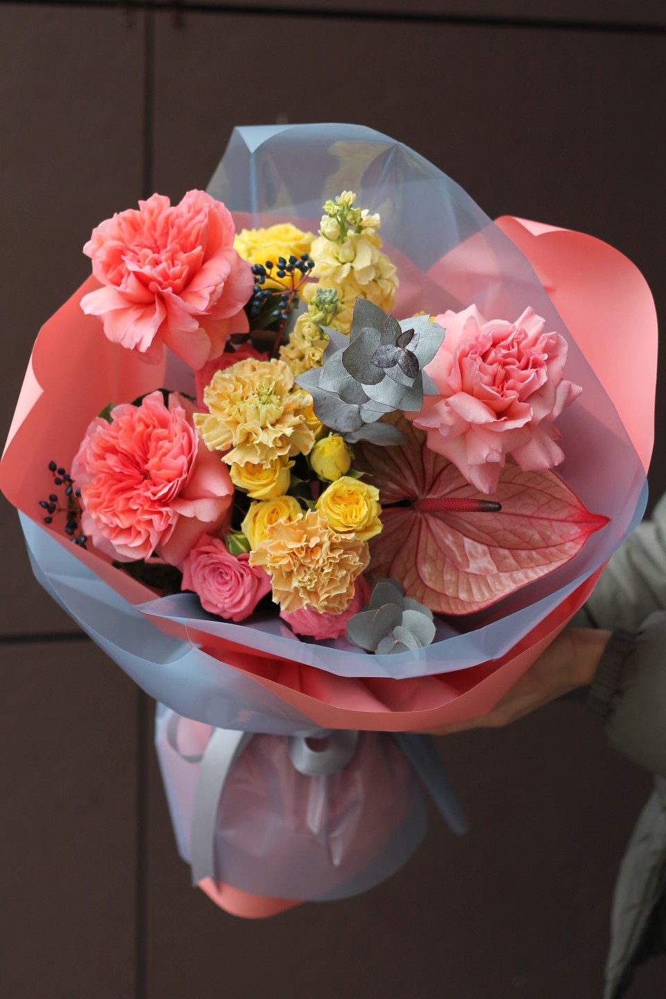 Букет Саварен - с добавлением зелени