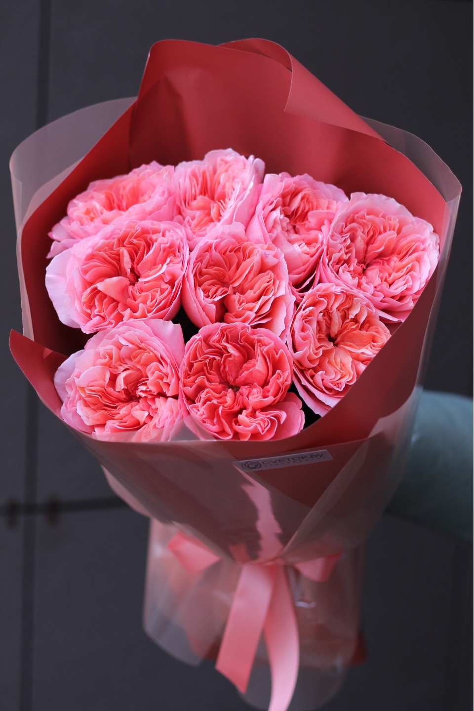 Букет из пионовидной розы Каталана