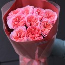 Букет из пионовидной розы Каталана - с добавлением зелени - миниатюра 