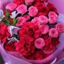 Букет с французской розой Малиновая Сказка - с доставкой по Минску - миниатюра