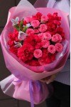 Букет с французской розой "Малиновая Сказка"