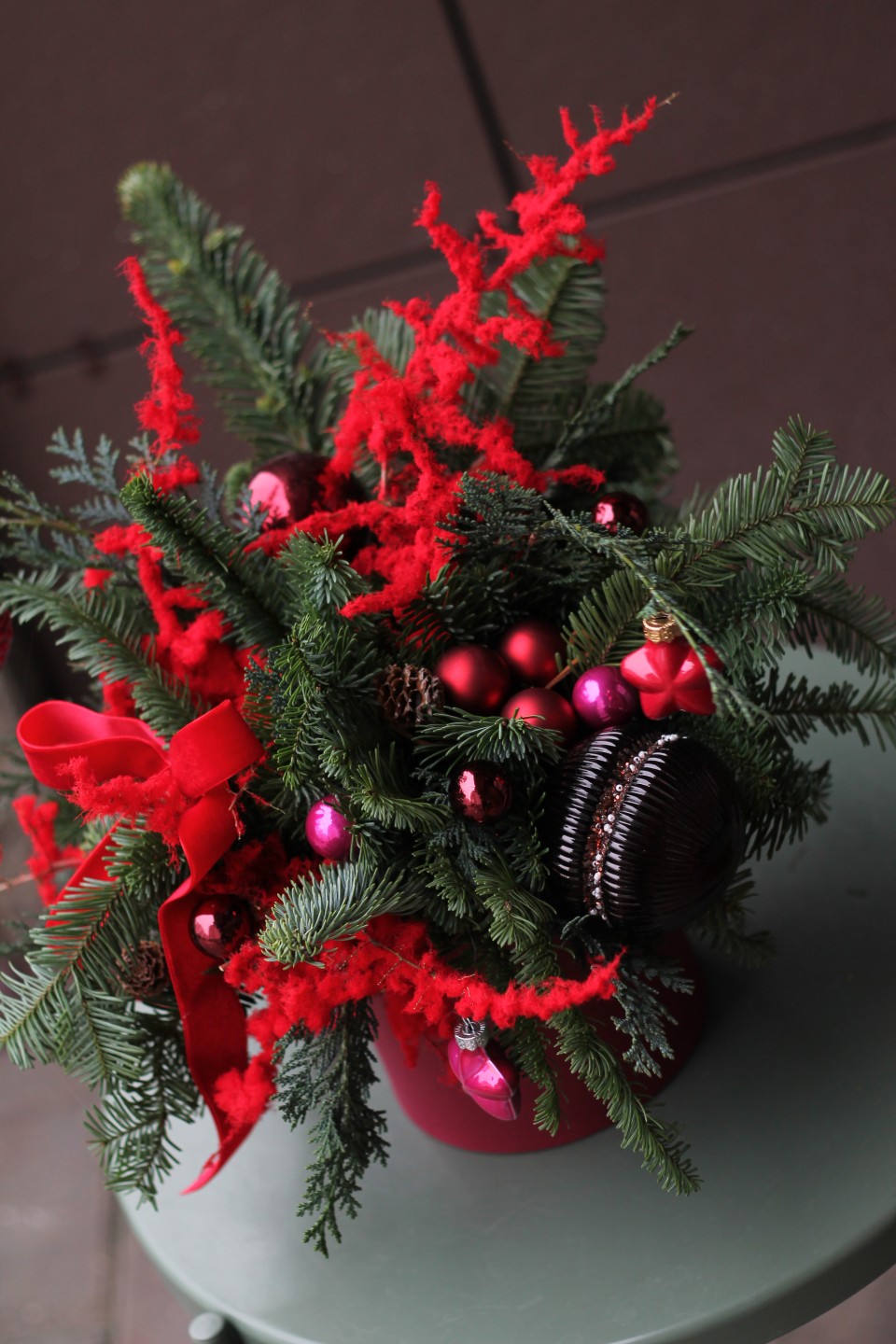 Композиция Очаг - с добавлением зелени