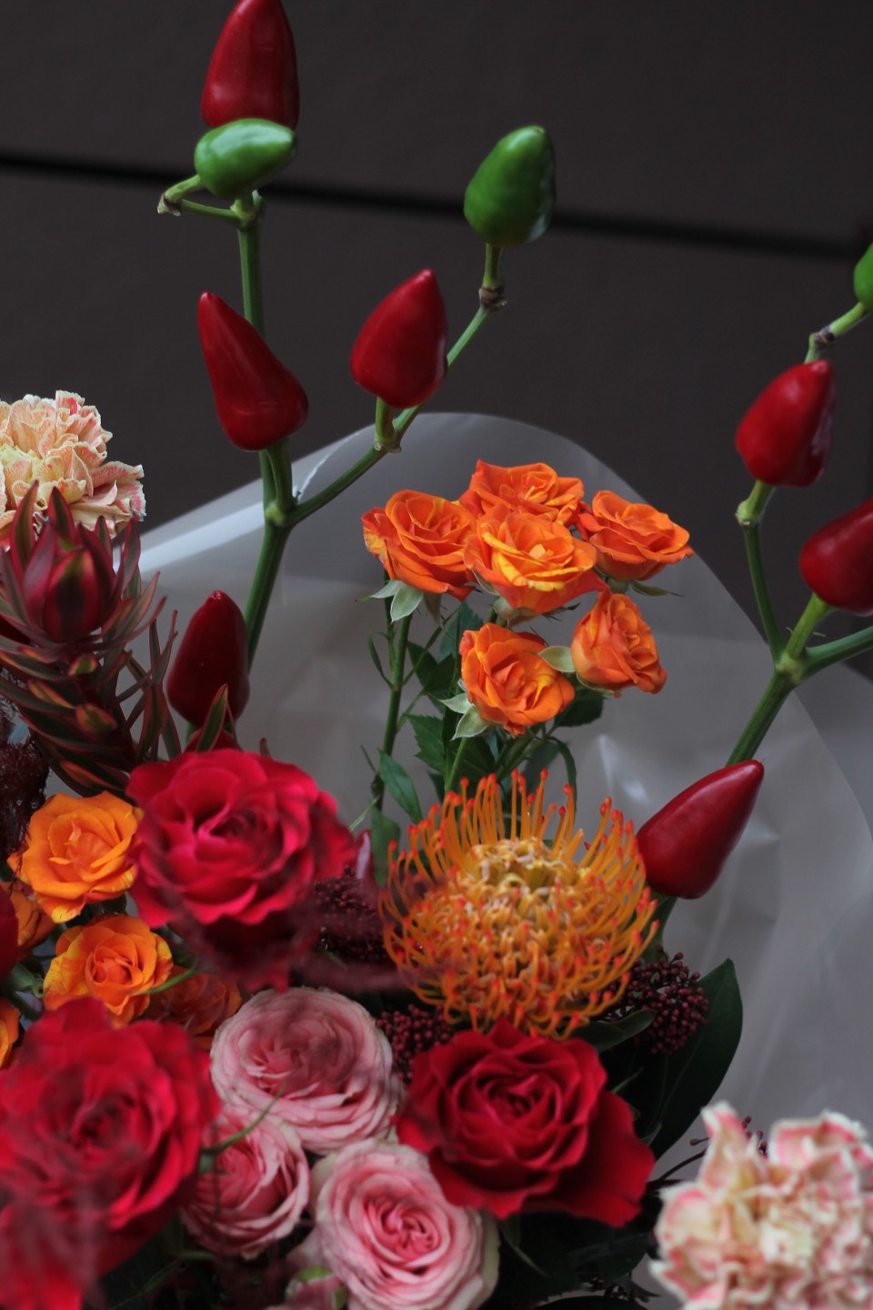 Букет Красный Малахит - подарочное оформление