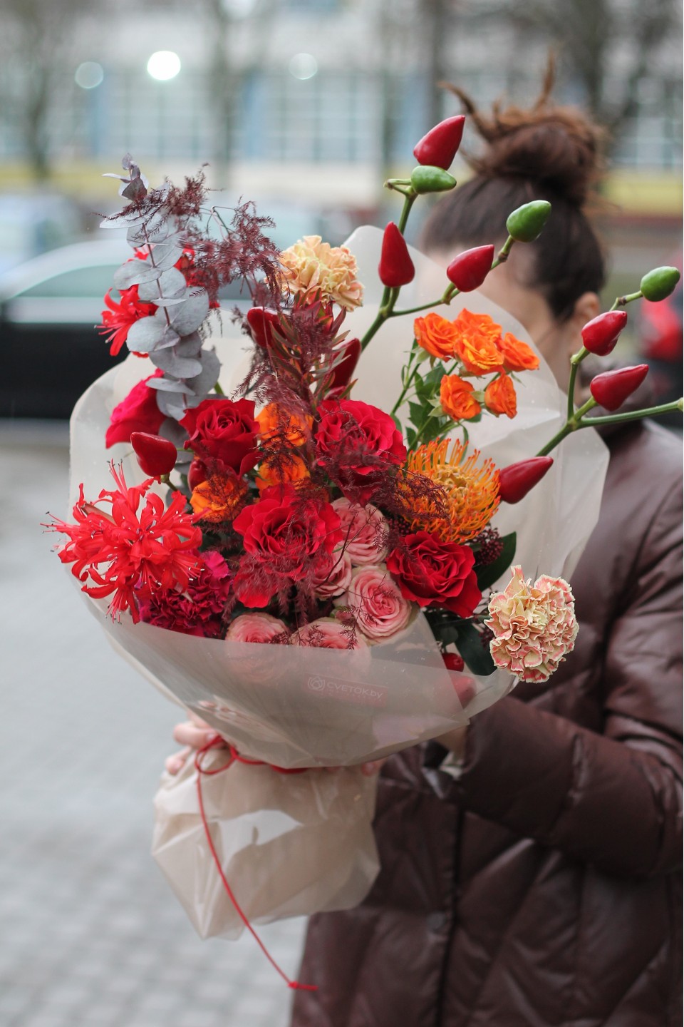 Букет Красный Малахит - для женщины/молодой пары