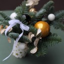 Композиция новогодняя Морозная Фантазия - с добавлением зелени - миниатюра 