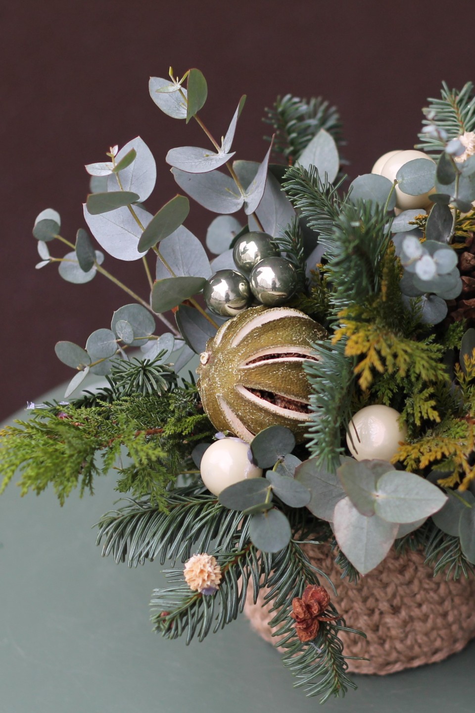 Композиция новогодняя Время Сказки - с добавлением зелени