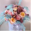 Коробочка с орхидеей цимбидиум Виктория - подарочное оформление - миниатюра