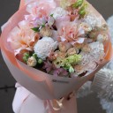 Букет с французскими розами Цветочная Романтика - подарочное оформление - миниатюра