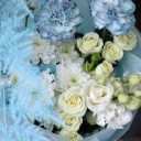 Букет с кустовой хризантемой Цветущий Водопад - с доставкой по Минску - миниатюра