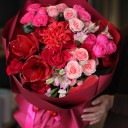 Букет с красным Амариллисом Аромат Любви - быстрая доставка в Минске - миниатюра