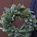 Новогодний венок из Нобилиса - с добавлением зелени - миниатюра 