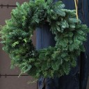 Новогодний венок из Хвои (микс) - с добавлением зелени - миниатюра 